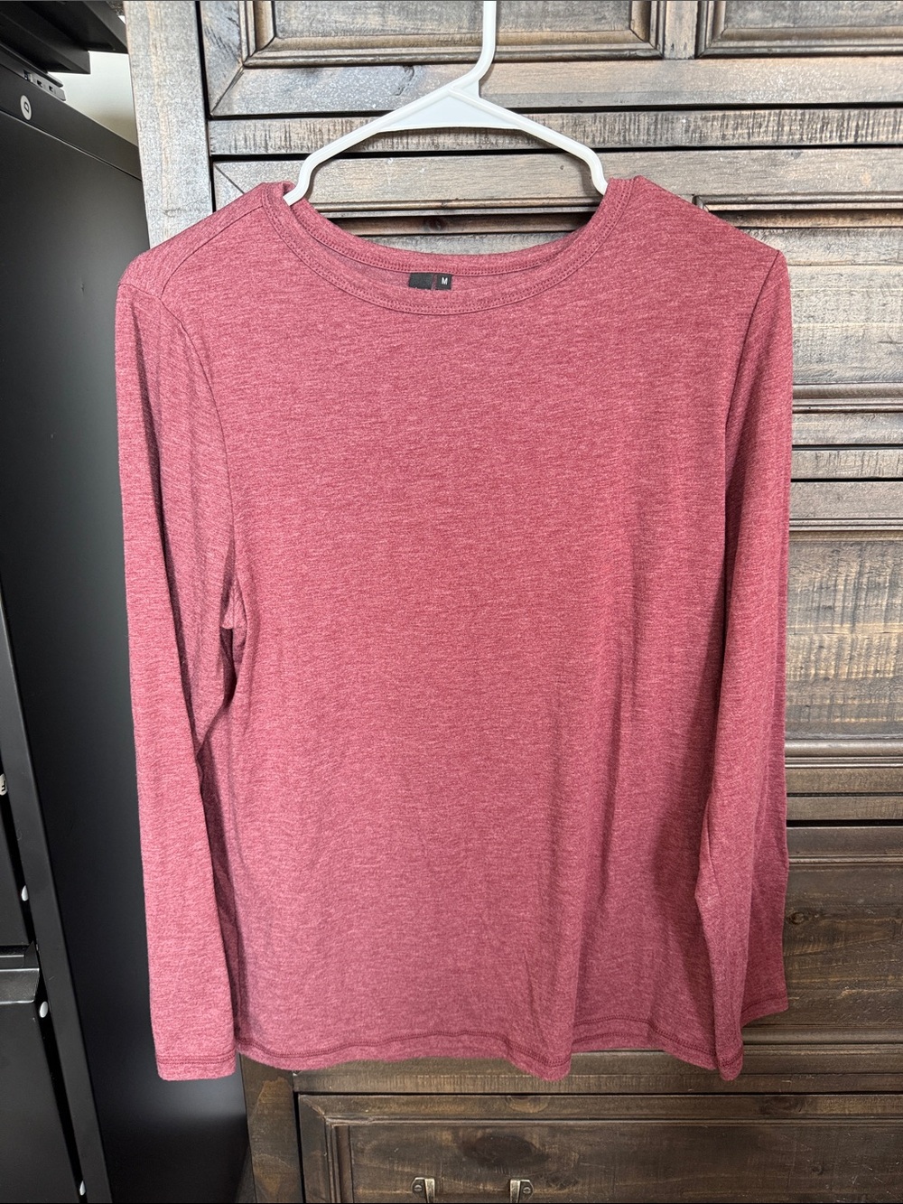 AUTOMET Women’s Long Sleeve Crewneck Shirt Mauve Purple Medium